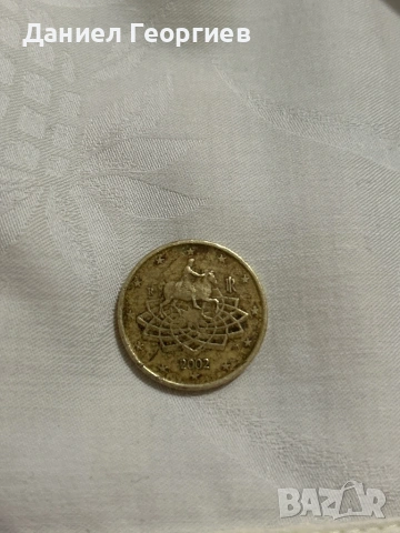 Евро монета Италия 2002