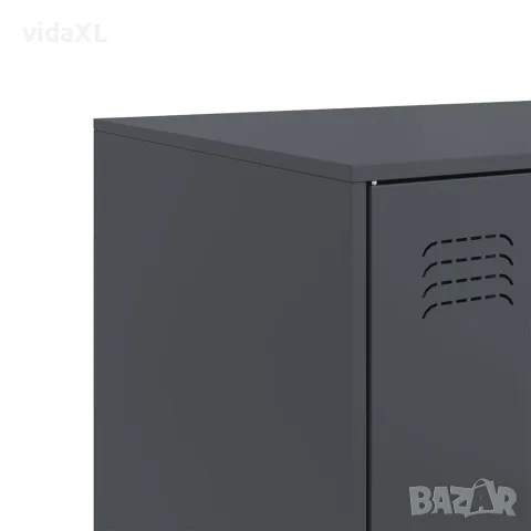 vidaXL Бюфет, антрацит, 67x39x107 см, стомана, снимка 10 - Бюфети - 56148191