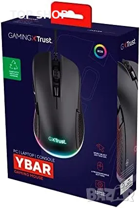 Нова Trust Gaming Геймърска мишка 2,1м. USB кабел 6 програмируеми бутона, снимка 4 - Клавиатури и мишки - 49639472