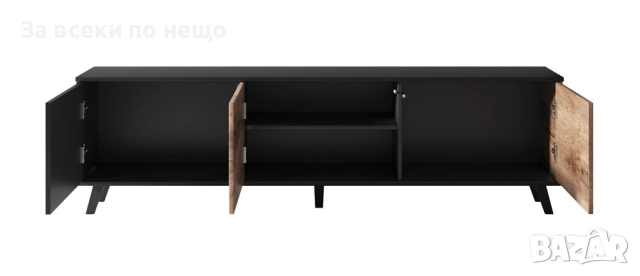 ТВ шкаф RANDOM RTV-2 180 дъб вотан/черно Код P1289, снимка 6 - Шкафове - 51946867