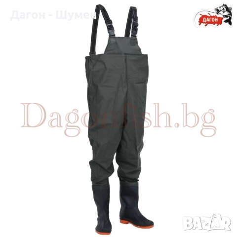 ПРОМО - Гащеризон за риболов: Гумиран, Тъмнозелен.