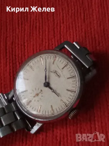 ЗИМ Стар РЯДЪК КОЛЕКЦИОНЕРСКИ РУСКИ МЕХАНИЧЕН ЧАСОВНИК СССР с НЕРЪЖДАЕМА СТОМАНЕНА ВЕРИЖКА 41254, снимка 17 - Антикварни и старинни предмети - 43321045