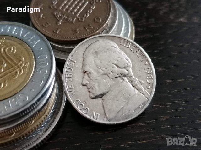 Монета - САЩ - 5 цента | 1983г., снимка 2 - Нумизматика и бонистика - 34410009