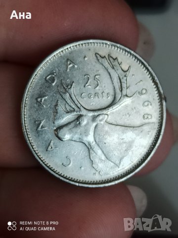 25 цента сребро 1968 г Канада

, снимка 4 - Нумизматика и бонистика - 41608866