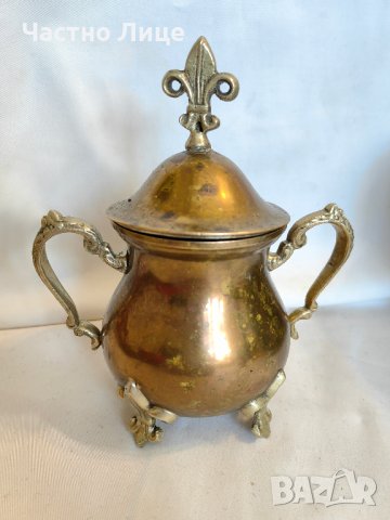 Разкошна Старинна Бронзова Княжеска Захарница Края на 19 век