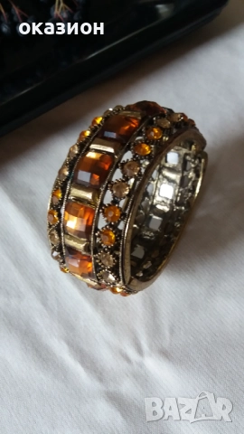 масивна гривна арт деко vintage, снимка 6 - Гривни - 51552581