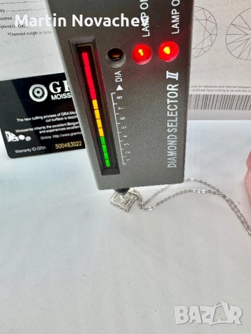Сребърно колие с мойсанит (Диамант) 0.5 карата, снимка 13 - Колиета, медальони, синджири - 52619461