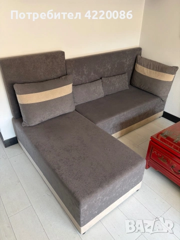 Ъглов диван с функция сън и ракла, снимка 2 - Дивани и мека мебел - 53763659