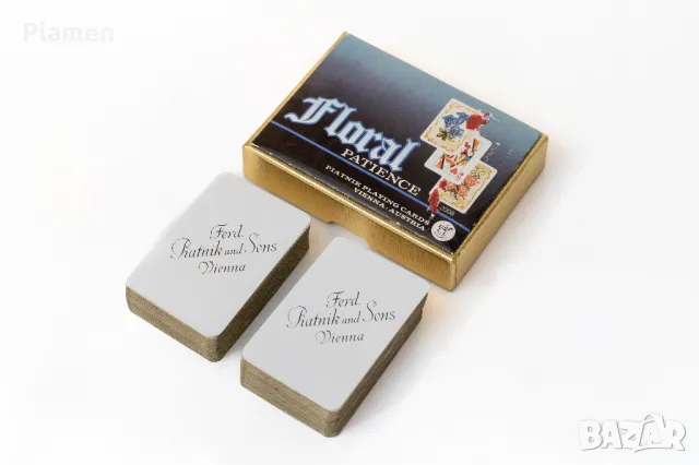 Лот от 4 комплекта карти Piatnik с дизайни в стил Rokoko, снимка 12 - Карти за игра - 48117729