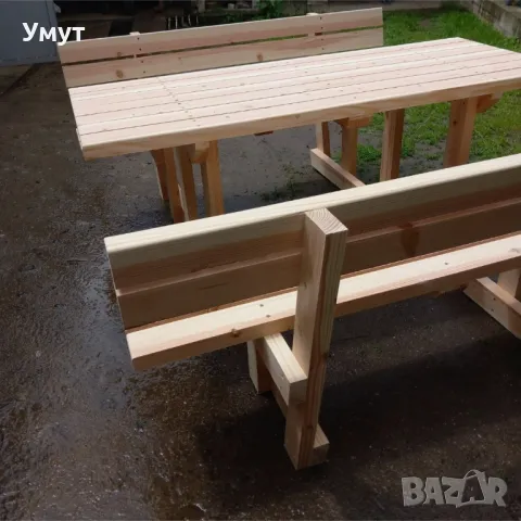 Комплект маса с две пейки , снимка 4 - Маси - 50237898