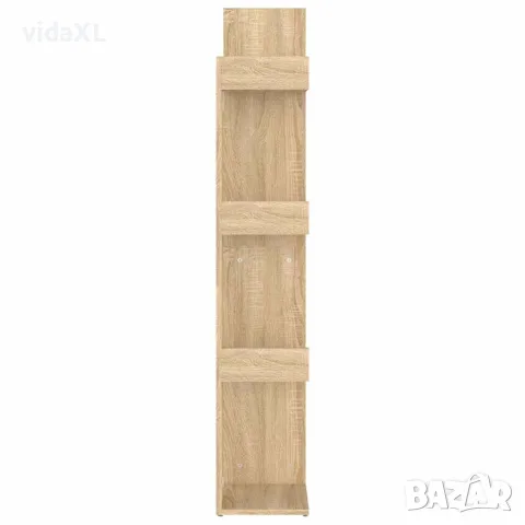 vidaXL Шкаф библиотека, дъб сонома, 48x25,5x140 см, инженерно дърво, снимка 4 - Шкафове - 56147876