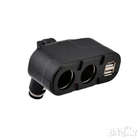 Разклонител за запалка с 2 гнезда и 2 USB порта 100W, снимка 2 - Аксесоари и консумативи - 55863037
