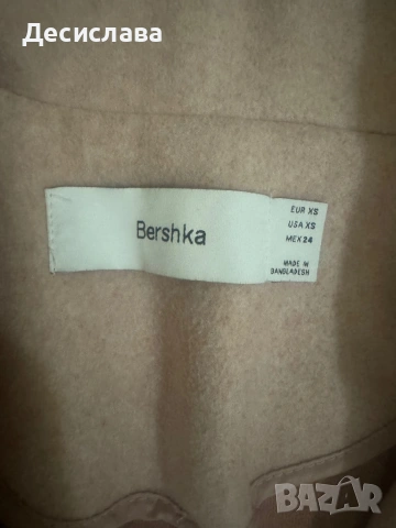 Розово палто Bershka, снимка 3 - Палта, манта - 53613475