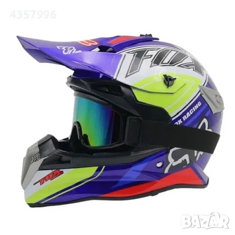 Кросова каска, За мотор, Атв, Велосипед, S, M и L размер, Син, снимка 1