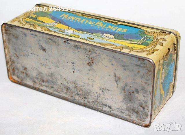 Стара Арт Деко ламаринена кутия Huntley & Palmers от бисквити, снимка 5 - Колекции - 40510970