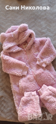 Бебешки пухкав гащеризон с ушички Levis ,86, снимка 3 - Бебешки гащеризони - 53388210