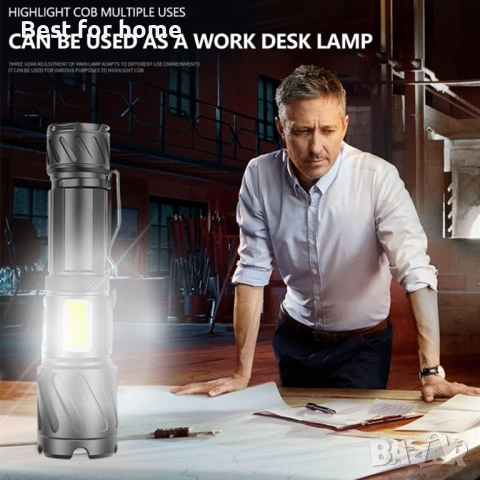  WindFire Torch, супер ярко, презареждащо се, мощно фенерче за туризъм, снимка 3 - Къмпинг осветление - 53019024