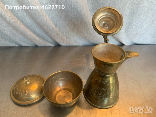 старо  джезве и захарница, снимка 4 - Антикварни и старинни предмети - 53406201