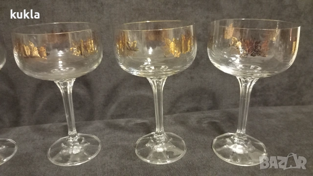 Кристални чаши за шампанско серия Флора, снимка 3 - Чаши - 53686891