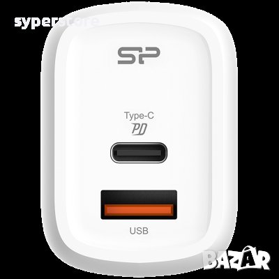 Зарядно за телефон, адаптер, SILICON POWER Boost Charger QM25 30W, USB Type-A/Type-C, Бял SS30169, снимка 2 - Оригинални зарядни - 39990452