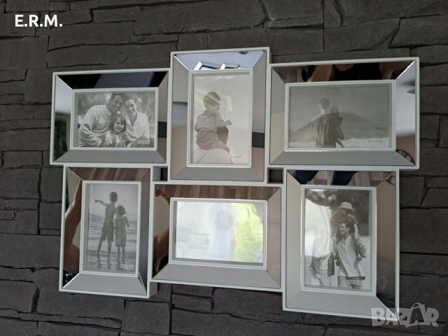Огледална рамка за снимки за колаж в бяло и черно 6 бр. Снимки , снимка 8 - Декорация за дома - 40173024