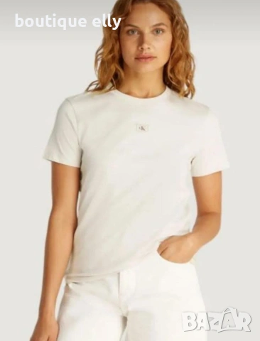 памучна тениска CK, снимка 4 - Тениски - 53284050