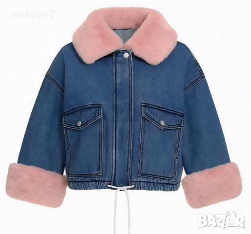 Ново дънково яке с пух 