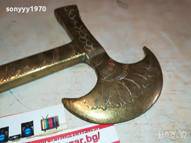 БРАДВА МЕД/МЕСИНГ-ВНОС ФРАНЦИЯ 2411221832, снимка 2 - Антикварни и старинни предмети - 38786935