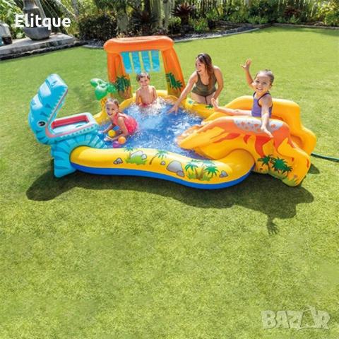 Пълно лятно забавление: Пръскащ надуваем басейн с пързалка за безкрайно удоволствие в горещите летни, снимка 6 - Други стоки за дома - 52888812