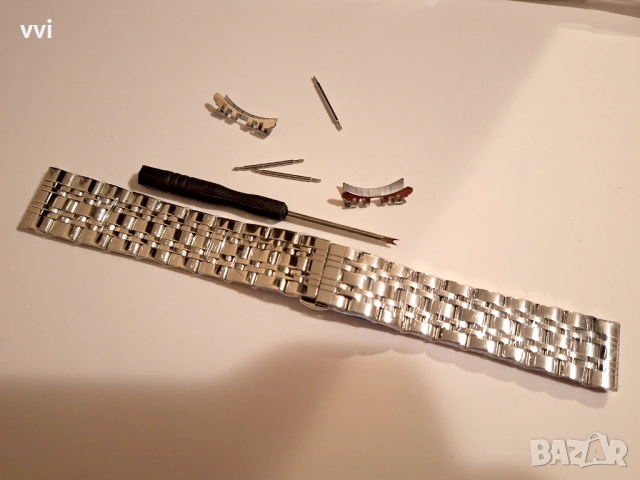 Плътна верижка от неръждаема стомана за часовник, снимка 2 - Каишки за часовници - 53394073