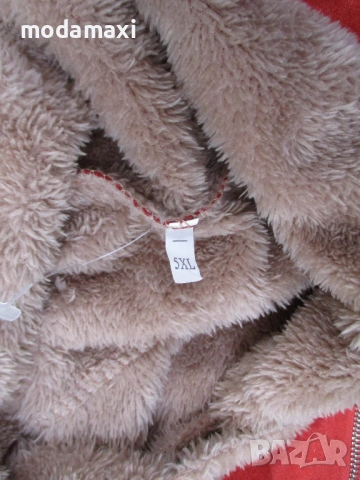 3XL Ново кожухче от велур, снимка 10 - Палта, манта - 53180511