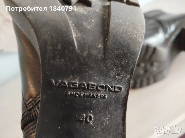 Черни боти VAGABOND – естествена кожа, № 40, снимка 7 - Дамски боти - 56112027