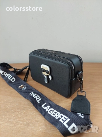 Луксозна Черна чанта Karl Lagerfeld код DS-23SDF, снимка 4 - Чанти - 41595078