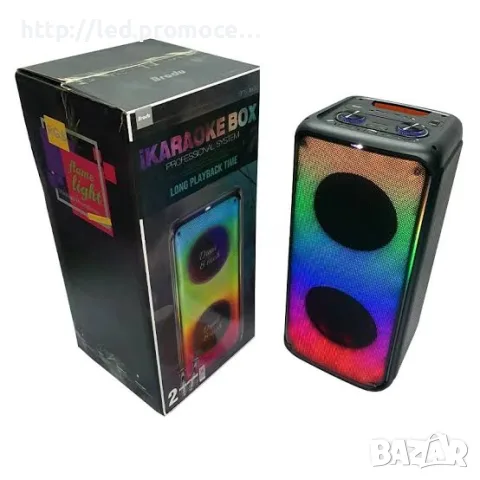 Brudo BTS-1908 bluetooth високоговорител с LED светлина Караоке високоговорител