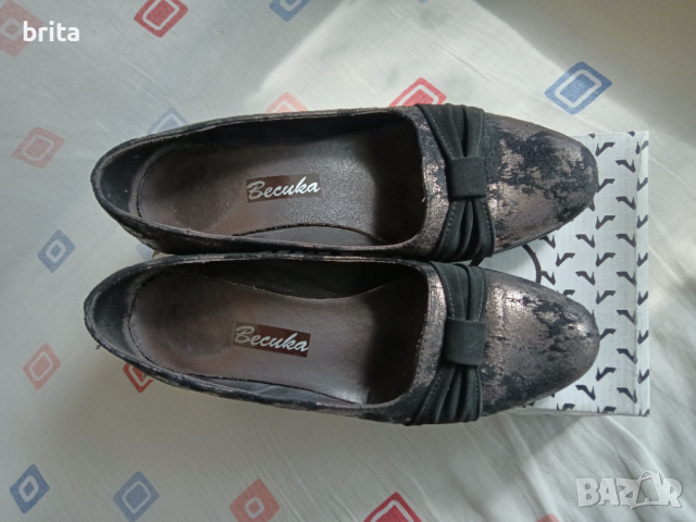 №37 Ест кожа Обувки нисък ток, снимка 3 - Дамски ежедневни обувки - 44584755