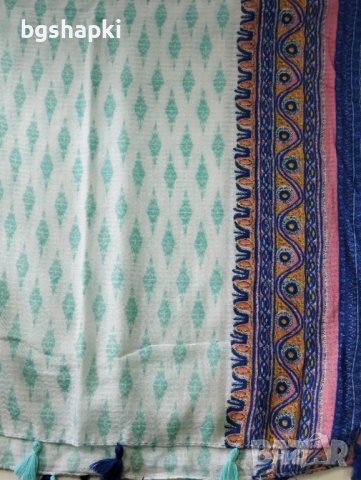 26 - Дамски памучен шал в нежни цветове., снимка 2 - Шалове - 43328866