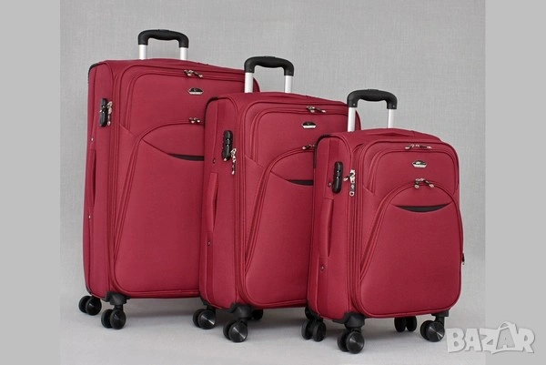 Комплект 3 куфара - различни цветове, снимка 2 - Куфари - 53389636