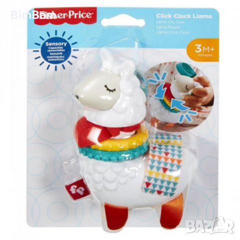 Бебешка дрънкалка - Лама - Fisher Price, снимка 1 - Дрънкалки и чесалки - 36136094