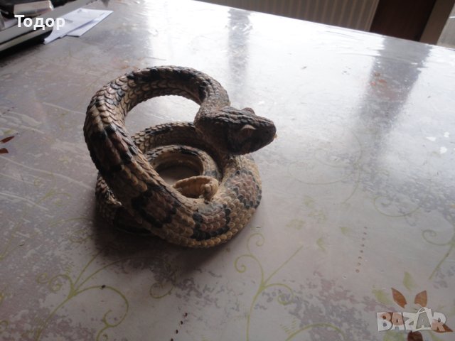 Страхотна скулптура фигура на змия фигура маркирана, снимка 10 - Статуетки - 40391032