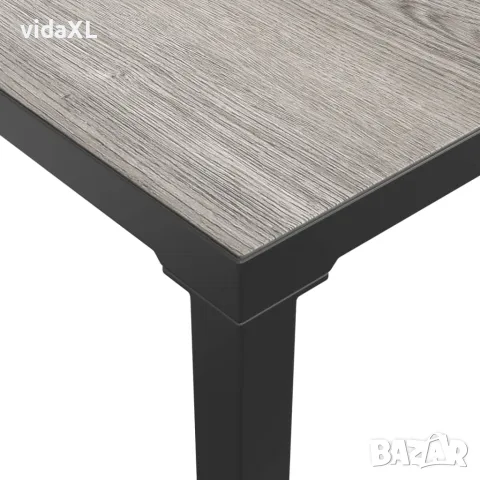 vidaXL Градински лаундж комплект от 7 части, черно и сиво, полиратан, снимка 9 - Градински мебели, декорация  - 56146707