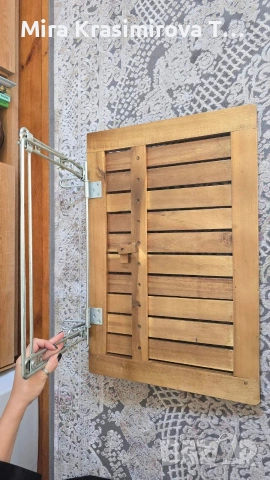 Акациева сгъваема масичка за балкон, снимка 2 - Маси - 53718447