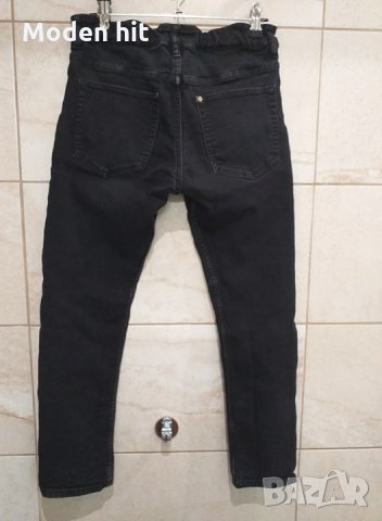 Черни дънки H&M за момче слим модел, размер до 140 см., снимка 3 - Детски панталони и дънки - 34110090