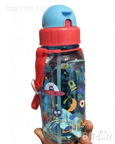 Детска бутилка за вода със сламка , снимка 3 - Други - 47351261