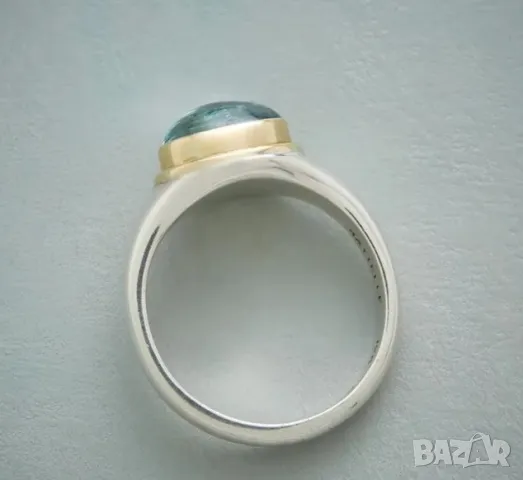 Пръстен с жадеит, снимка 2 - Пръстени - 47932822