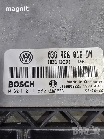 03G906016DM ECU КОМПЮТЪР VW Caddy 1.9 TDI 0281011882, снимка 2 - Части - 53280487
