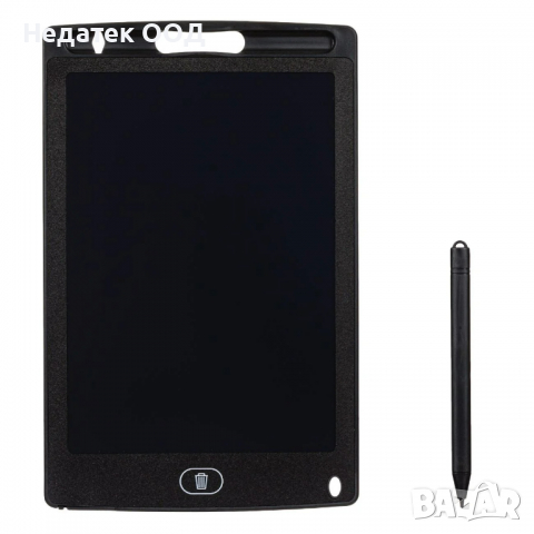 Таблет за писане, с монохромен LCD екран, 8,5" и стилус, черен, снимка 1 - Таблети - 36457520