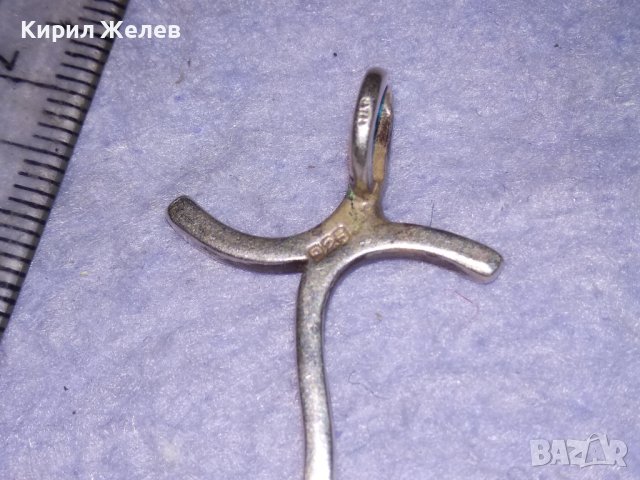 КРАСИВО СТИЛНО СРЕБЪРНО АРТ КРЪСТЧЕ ИЗРАБОТЕНО от СРЕБРО 925 ПРОБА 38593, снимка 6 - Колиета, медальони, синджири - 41637907