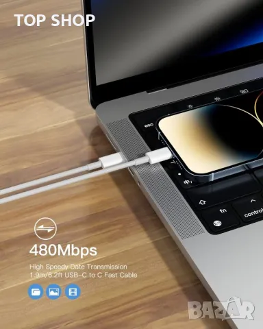 Ново зарядно 110W за лаптоп Mac book Pro/Air USB-C Стенен адатпер + кабел, снимка 6 - Захранвания и кутии - 49498195