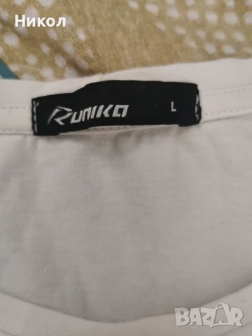 Бяла тениска runika, снимка 2 - Тениски - 41182522