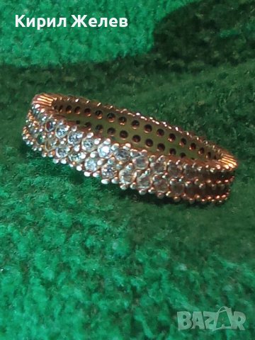 СКЪПОЦЕНЕН ДИЗАЙНЕРСКИ СРЕБЪРЕН ФЕШЪН АРТ ПРЪСТЕН СРЕБРО 925 ХАЛКА с ЦИРКОНИ ЮВЕЛИРНА РАБОТА 27534